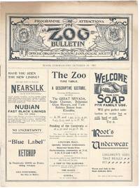 Boston Zoological Society "Zoo Bulletin" for October 18, 1897