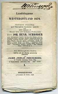 Landtdagarne i Westergötland 1676. I-V. A.a.