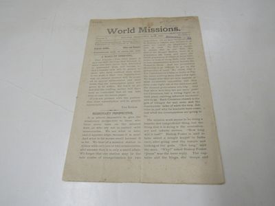 World Missions Vol. 1, No. 1