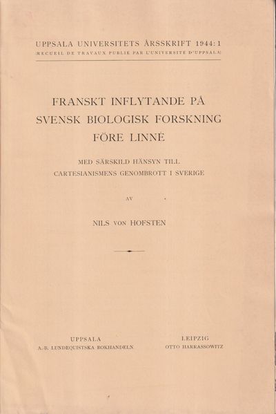 Franskt inflytande på svensk biologisk forskning…