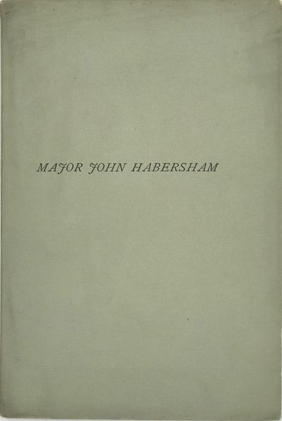 Cambridge, (MA: Privately printed at the Riverside Press, 1886. First edition. 8vo. 30 pp. Portrait....