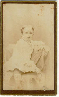 CABINET CARD OF DOUGLAS IN CHAIR OF EVANSVILLE, INDIANA