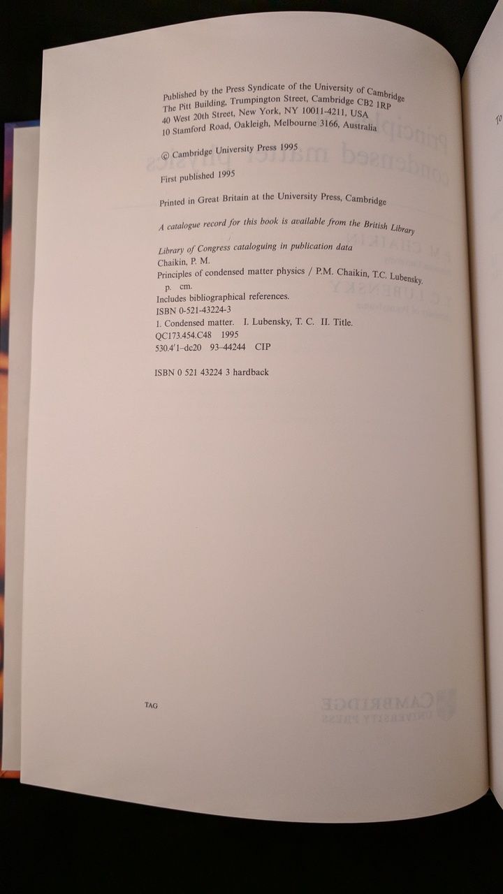 Principles of Condensed Matter Physics by Chaikin, P. M.; Lubensky
