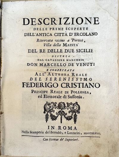 Descrizione delle prime scoperte dell'antica citta d'Ercolano
