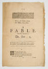 [Drop-head title:] When the Cat's Away The Mice May Play. A Fable, Humbly Inscrib'd to Dr. Swt