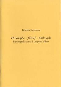 Philosophe - filosof - philosoph. En ortografisk…