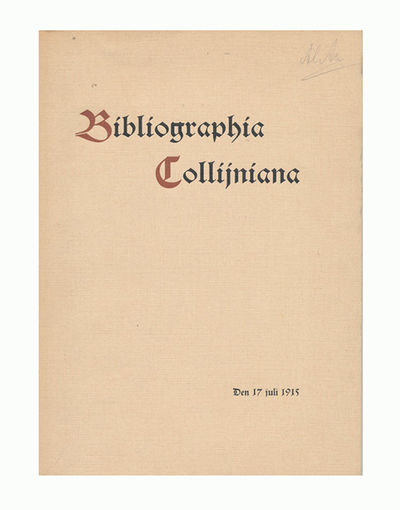 Bibliographia Collijniana. Förteckning öfver Isak…