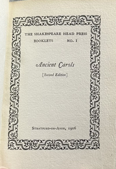 THE SHAKESPEARE HEAD PRESS BOOKLETS. No I [VI]