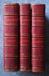 cover of The complete works of Shakespeare. From the original text: carefully collated and compared with the editions of Halliwell, Knight, and Collier, with historical and critical introductions, and notes to each play: and a life of the great dramatist. Illustrated new and finely executed steel engravings, chiefly portraits in character of celebrated American actors, drawn from life, expressly for this edition by Charles Knight. 3 vols. (= complete).