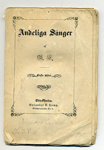 Andeliga sånger af B. E. Första häftet.
