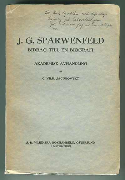 Sparwenfeld, bidrag till en biografi. A.a.