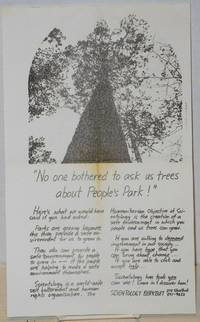 No one bothered to ask us trees about People&#039;s Park!&quot; [handbill] by [Scientology] - 1969