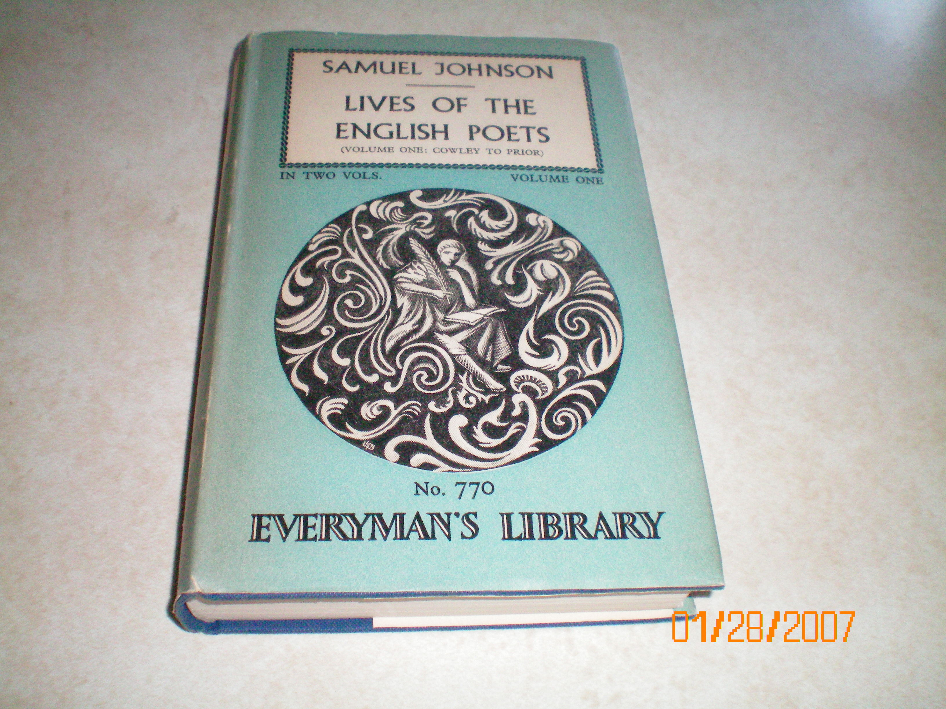 Lives Of The English Poets Vol 1 By Samuel Johnson Hardcover Later Printing 1958 From Masons Books And Bibliocom - 