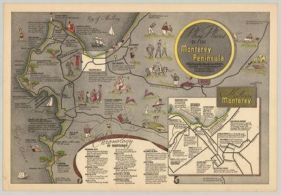 Play Places of the Monterey Peninsula : A Cartographic Map by Lowell Butler