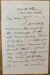 Autograph Letter Signed, with initials G.W.C., North Shore, [Staten Island] April 11, 1861 to “X” a friend living in Paris who apparently wrote for the New York Evening Post