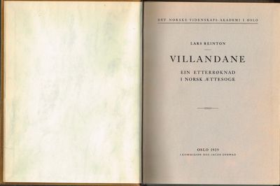 Villandane. Ein etterrøknad i norsk ættesoge.