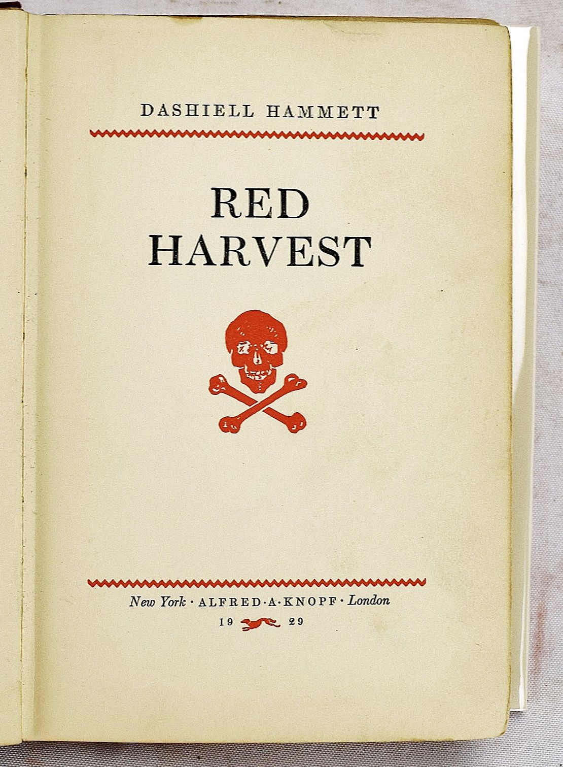 BIBLIO Red Harvest (First Edition) by Hammett, Dashiell Hardcover