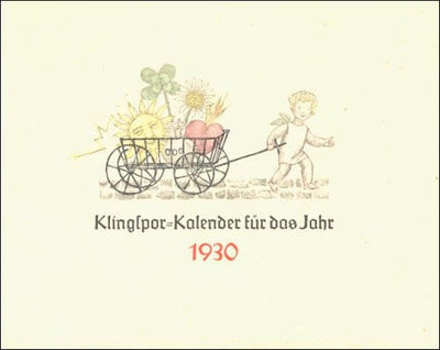 Kalender für das Jahr 1930 mit einer Auswahl von…