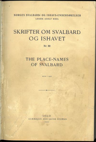 Skrifter om Svalbard og Ishavet. Nr. 80. The…