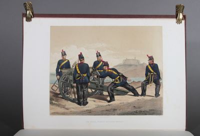 Svenska och norska Arméerna samt flottorna i deras nuvarande uniformering; utförde under H. M. konungens höga beskydd af Fr. v. Dardel. Med en text innefattande hvarje Regementes historik m.m., utarbetad under ledningen af H.K.H. Prins Oskar Fredrik. (photo 2)