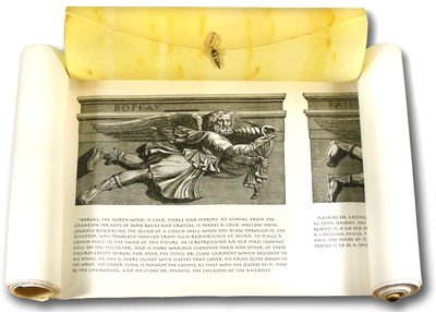 Santa Cruz: Foolscap Press, 2002. Fine. One of 200 copies. This is an unusual and lovely scroll book...