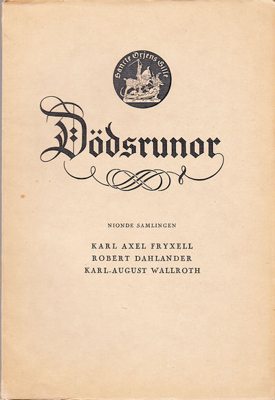 Dödsrunor. Nionde samlingen. [Utg. av] Sancte…