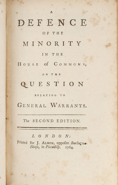 A Defence of the Minority in the House of Commons, On the Question..