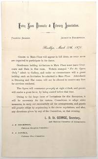 Printed Regulations and Protocol for Entre Nous Dramatic & Literary Association