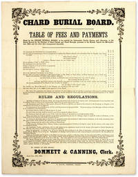 Table of Fees and Payments Fixed by the Chard Burial Board, To be..