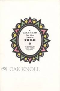 CALENDAR FOR THE YEAR 1959.|A