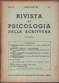 Rivista di psicologia della scrittura II No 1-3 1956