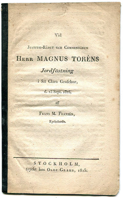 Vid justitie-rådet och commendören herr Magnus…