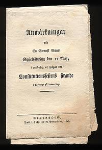 Anmärkningar wid En swensk mans sysselsättning…