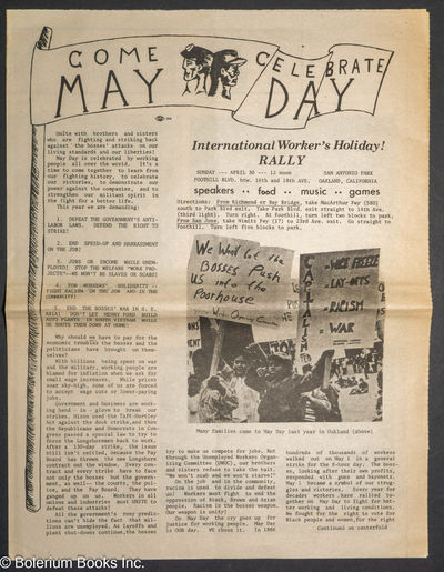 Come Celebrate May Day - International Worker's Holiday! Rally