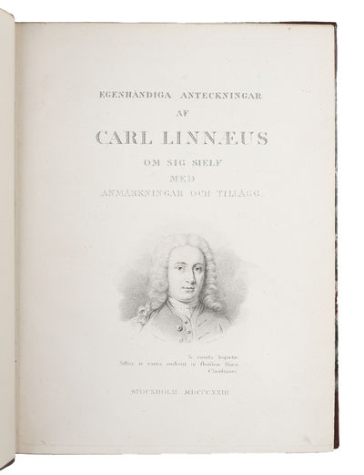 Egenhändiga anteckningar af Carl Linnæus om sig…