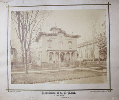 Residence of G. B. Kent. 91 James Street. Syracuse, N.Y. March 31st, 1871.