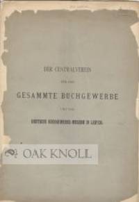 CENTRALVEREIN FÜR DAS GESAMMTE BUCHGEWERBE