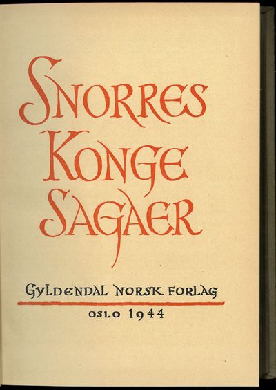 Snorres Kongesagaer.