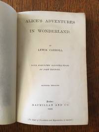 ALICE`S ADVENTURES IN WONDERLAND. With Forty-Two illustrations by John Tenniel by CARROLL. LEWIS. ; Tenniel. John. Illustrates - 1868