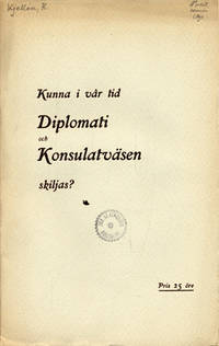 Kunna i vår tid diplomati och konsulatväsen…