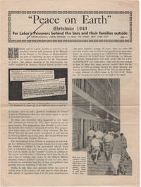 "Peace on Earth" Christmas 1940; For Labor's Prisoners behind the bars and their...