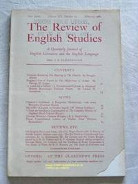 The Review of English Studies: New Series Vol.XX, No.77, February 1969: a Quarterly Journal of English Literature & the English Language