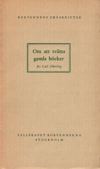 OM ATT TVÄTTA GAMLA BÖCKER.