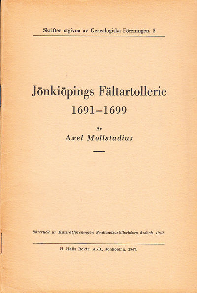 Jönkiöpings Fältartollerie 1691-1699.