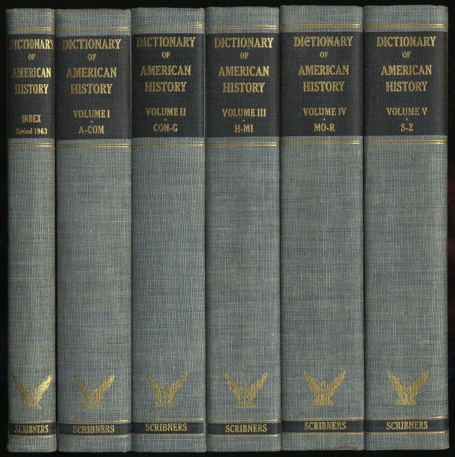 Dictionary Of American History Volumes IV and Index by edited by
