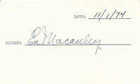 Signature by Ed (1928-2011) MACAULEY - Signed - from Main Street Fine Books & Manuscripts, ABAA (SKU: 37583)