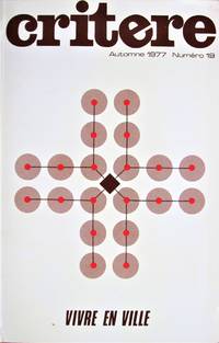 image of Vivre En Ville. Critere Automne 1977 Numero 19