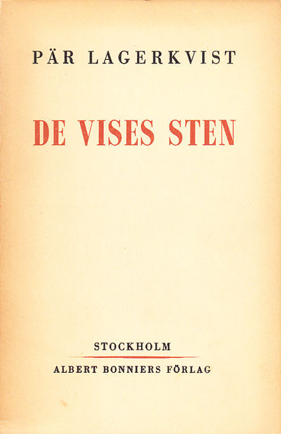 De vises sten. Skådespel i fyra akter. [Utg. av]…