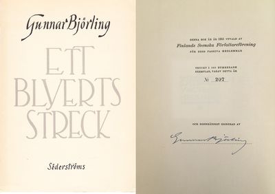 Ett blyertsstreck. [Utg. av] Söderström & C:o…