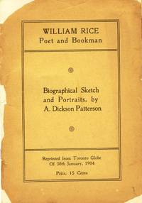 image of William Rice: Poet and Bookman. Biographical Sketch and Portraits